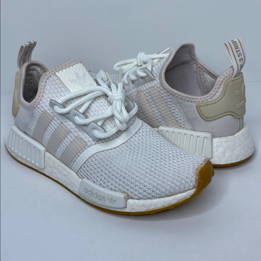 Adidas NMD R1 White Gum size Men’s 4.5 or Women’s 6